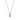 Collier Zirkonia Pink in Baguetteschliff 6x3mm Silber 925/000 rhodiniert