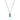Collier Zirkonia in smaragdgrün mit Baguetteschliff 6x3mm Silber 925/000 rhodiniert