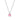 Collier mit Zirkonia Pink 40+5cm Silber 925/000 rhodiniert