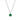 Collier mit Zirkonia Smaragdgrün 40+5cm Silber 925/000 rhodiniert