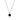 Collier mit Zirkonia Schwarz 40+5cm Silber 925/000 rhodiniert