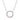 Collier Kreis mit 18 Zirkonia weiß/pink Silber 925/000 rhodiniert
