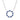 Collier Kreis mit 18 Zirkonia weiß/blau Silber 925/000 rhodiniert
