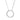 Collier Kreis mit 10 Zirkonia in Baguetteschliff Silber 925/000 rhodiniert