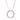 Collier Kreis mit 10 Zirkonia Pink in Baguetteschliff Silber 925/000 rhodiniert