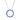 Collier Kreis mit 10 Zirkonia saphirblau in Baguetteschliff Silber 925/000 rhodiniert