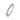 Damenring 9 Zirkonia pink mit Baguetteschliff Silber 925/000 rhodiniert