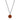Collier mit Zirkonia rot Ø 5mm Silber 925/000 rhodiniert