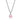 Collier mit Zirkonia pink Ø 5mm Silber 925/000 rhodiniert