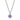 Collier mit Zirkonia lila Ø 5mm Silber 925/000 rhodiniert