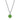 Collier mit Zirkonia grün Ø 5mm Silber 925/000 rhodiniert