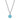 Collier mit Zirkonia hellblau Ø 5mm Silber 925/000 rhodiniert