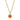 Collier mit Zirkonia orange Ø 5mm Silber 925/000 vergoldet