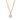 Collier mit Zirkonia pink Ø 5mm Silber 925/000 vergoldet