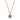 Collier mit Zirkonia lila Ø 5mm Silber 925/000 vergoldet