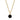 Collier mit Zirkonia schwarz Ø 5mm Silber 925/000 vergoldet