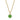 Collier mit Zirkonia grün Ø 5mm Silber 925/000 vergoldet