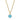 Collier mit Zirkonia hellblau Ø 5mm Silber 925/000 vergoldet