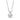 Collier mit Zirkonia weiß 8x8mm Silber 925/000 rhodiniert