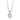 Collier mit Zirkonia weiß 8x10mm Silber 925/000 rhodiniert
