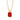 Collier mit Zirkonia rot 8x10mm Silber 925/000 vergoldet