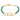 Armband 3-gliedrig mit grüner Jade Silber 925/000 vergoldet