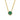 Collier mit Anhänger 17 Zirkonia grün/weiß Silber 925/000 vergoldet