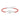 Textilarmband rot mit Herzen & Zirkonia Silber 925/000 rhodiniert