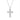 Collier Anhänger Kreuz 11 Zirkonia Silber 925/000 rhodiniert