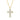 Collier Anhänger Kreuz 11 Zirkonia Silber 925/000 vergoldet