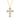 Collier Anhänger Kreuz 78 Zirkonia Silber 925/000 vergoldet