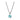 Collier mit Zirkonia 6mm light blue 40+5cm Silber 925/000