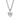 Collier mit Zirkonia in Herzform 8mm Silber 925/000 rhodiniert