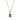 Collier mit Zirkonia 6x4mm smaragdgrün Silber 925/000 vergoldet