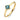 Damenring mit Kristall in London Blue Silber 925/000 vergoldet