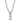 Collier mit Zirkonia Baguetteform 6x4mm Silber 925/000