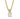 Collier mit Zirkonia 5x5mm Silber 925/000 vergoldet