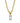 Collier mit Zirkonia Baguetteform 6x4mm Silber 925/000 vergoldet