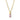 Collier mit Zirkonia pink 6x3mm Silber 925/000 vergoldet