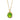 Collier mit Zirkonia grün oval 10x12mm Silber 925/000 vergoldet