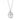 Collier mit Zirkonia oval 10x12mm Silber 925/000