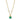 Collier mit Zirkonia grün 5mm Silber 925/000 vergoldet