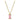 Collier Zirkonia Pink in Baguetteschliff 6x3mm Silber 925/000 vergoldet