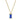 Collier Zirkonia in Saphirblau mit Baguetteschliff 6x3mm Silber 925/000 vergoldet