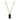 Collier Zirkonia in schwarz mit Baguetteschliff 6x3mm Silber 925/000 vergoldet