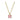 Collier mit Zirkonia Pink 40+5cm Silber 925/000 vergoldet