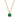 Collier mit Zirkonia Smaragdgrün 40+5cm Silber 925/000 vergoldet