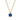 Collier mit Zirkonia Saphirblau 40+5cm Silber 925/000 vergoldet
