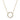 Collier Kreis mit 18 Zirkonia weiß Silber 925/000 vergoldet