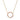 Collier Kreis mit 18 Zirkonia weiß/pink Silber 925/000 vergoldet